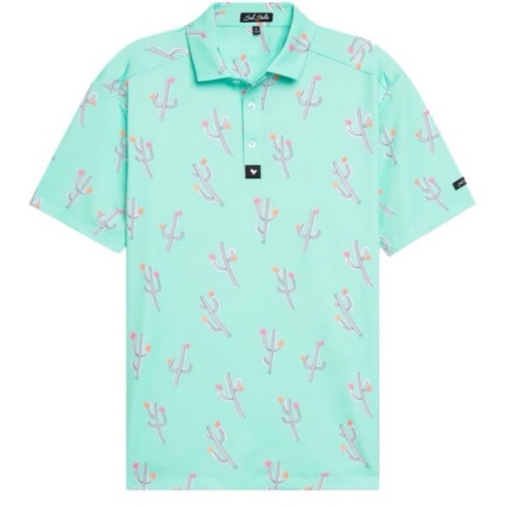 Bad Birdie Polo Shirt Mens Large Cactilicious
